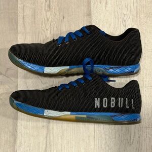 NOBULL Black Sneakers with Blue Accents sz 10.5